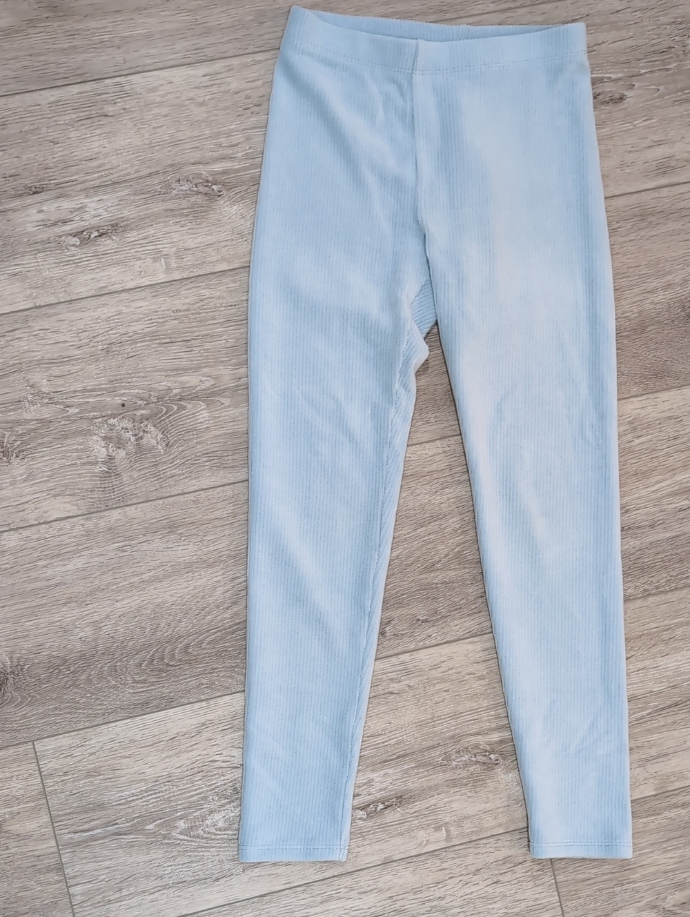Janie and Jack Light Blue Ribbed Leggings